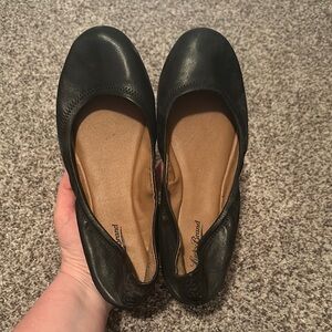 Lucky Brand Black Leather Flats
